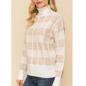 Hem & Thread Cream Turtleneck Sweater
